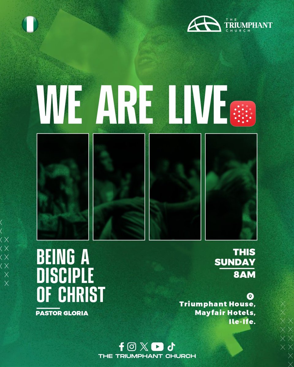 _ttcglobal's tweet photo. Growing Up Spiritually. 🎈
We are LIVE! Link - https://t.co/cxmv99RDEa
Join us online, and on-site for a great time of fellowship.
Welcome. 😊😊
#GrowingUpSpiritually
#TheTriumphantChurch #TTC
#RaisingMissionaryChristians https://t.co/nWGag7PdvH