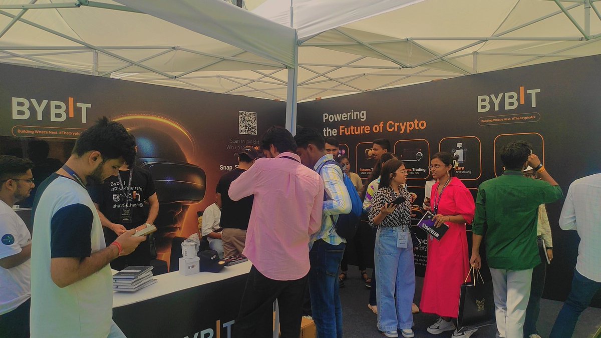 Just landed at the Bybit booth at the Metamorphosis event! Ready to dive  into the crypto vibes 🚀 #IBT2025 #Bybit @CryptoArk @BybitSouthasia