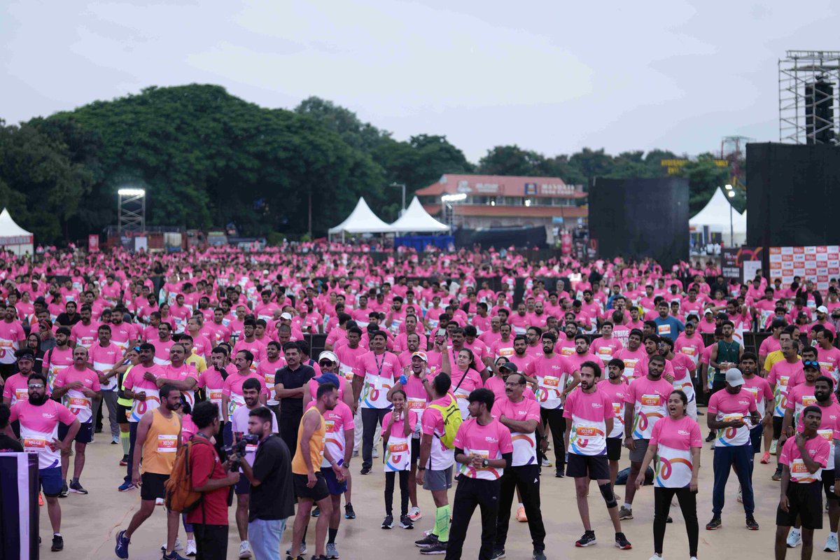 DeccanChronicle's tweet photo. 20,000 strides. One powerful cause. The 2nd edition of Sudha Reddy's #PinkPowerRun lit up Hyderabad with hope, strength & solidarity — proving every step counts in the fight against breast cancer. Sudha Reddy announced the launch of Pink Power Run – Beyond Borders, set to debut in 2026 at the event.
#PinkPowerRun2025 #BreastCancerAWareness
#FightCancer #RunForHealth #HyderabadEvents #SudhaReddyFoundation
