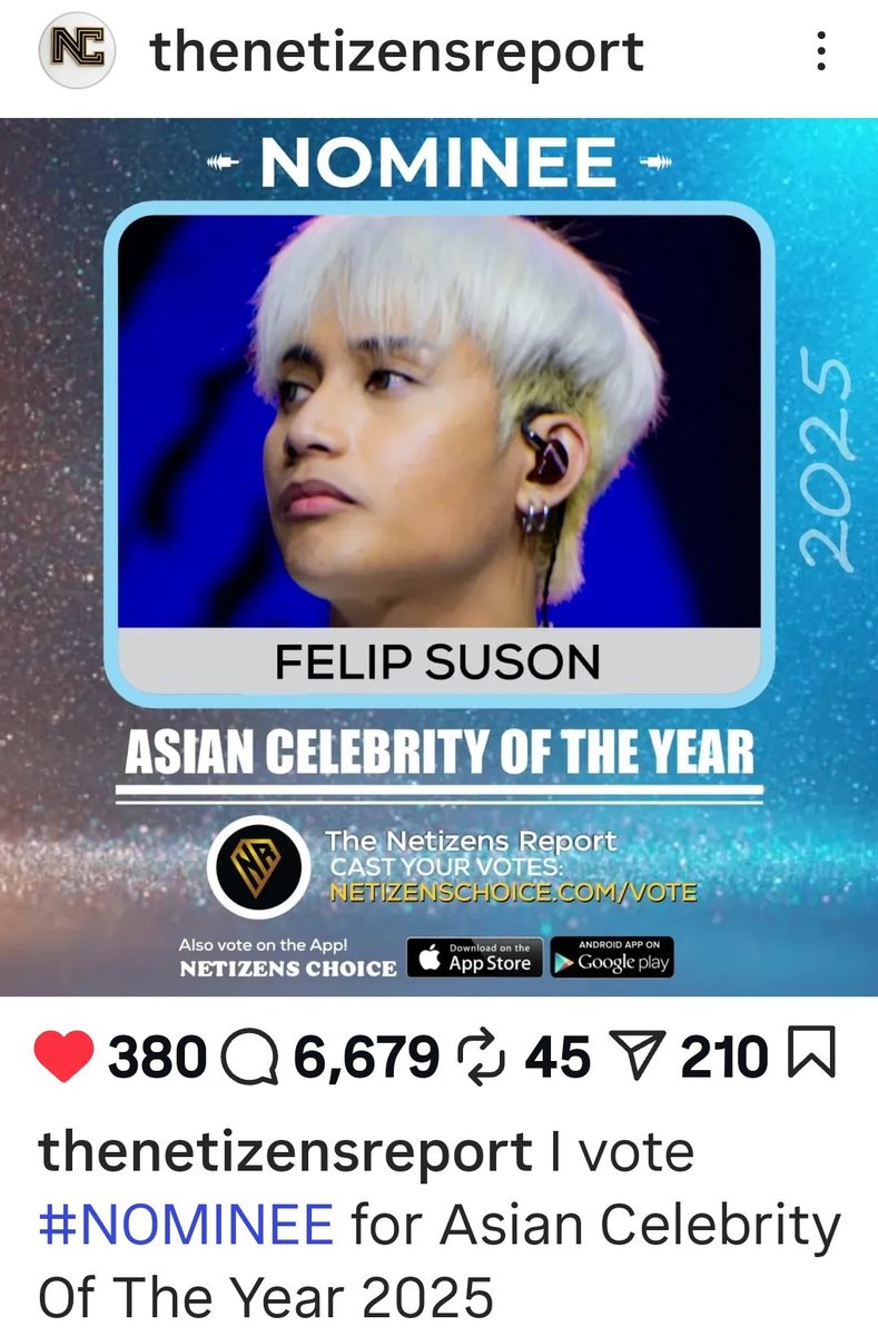 📸 [ INSTAGRAM VOTING UPDATE]

🚨  5,950 ➡️6,679
                    ⏫️729 💥

Fleet, where are you? We can do more! 

Drop your tags every day and push FELIP to the top!
Drop a minimum if 30 tags.
📌 Vote here
instagram.com/p/DLp2eKUCrNe/…

🖊 Copy &amp; paste to vote:

I vote