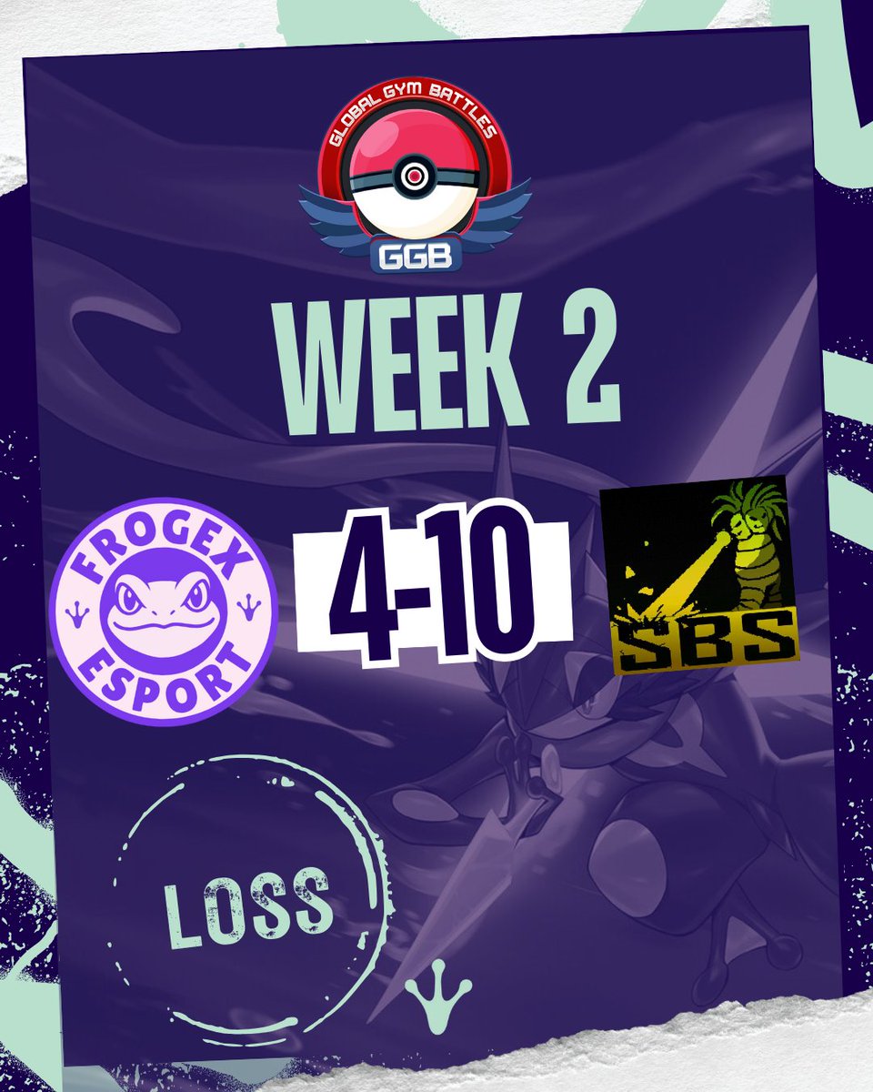 Défaite assez lourde pour cette 2ème semaine du <a href="/GGBLeague/">Global Gym Battles</a> 

Bravo à l'équipe qui n'a pas baissé les bras même après avoir été menée 6-0 !
On reviendra encore plus fort semaine prochaine ! 

Congrats and good luck for the rest of the season <a href="/sbsggb/">Solar Beam Syndicate</a>  !