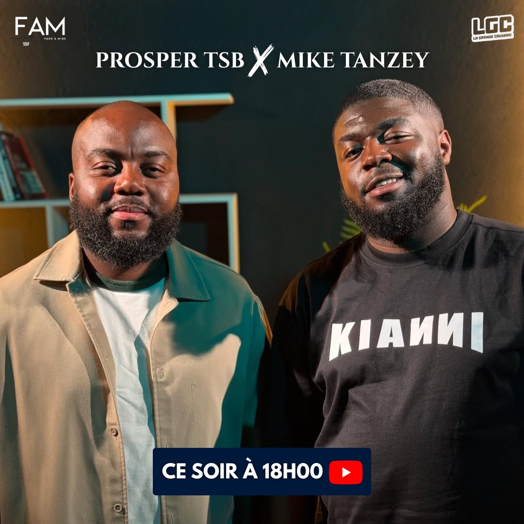 🚨 Retrouvez le premier épisode #FAM de la saison 2 avec l'évangéliste <a href="/ProsperTSB/">Prosper TSB</a> face à <a href="/KinshastarT/">M I K I N H O</a> dès ce soir à partir de 18H00 sur YouTube 📺🔥

→ youtu.be/q8Ijfnhr5gg

#LaGrandeCauserie #LGC #ProsperTSB #Interview