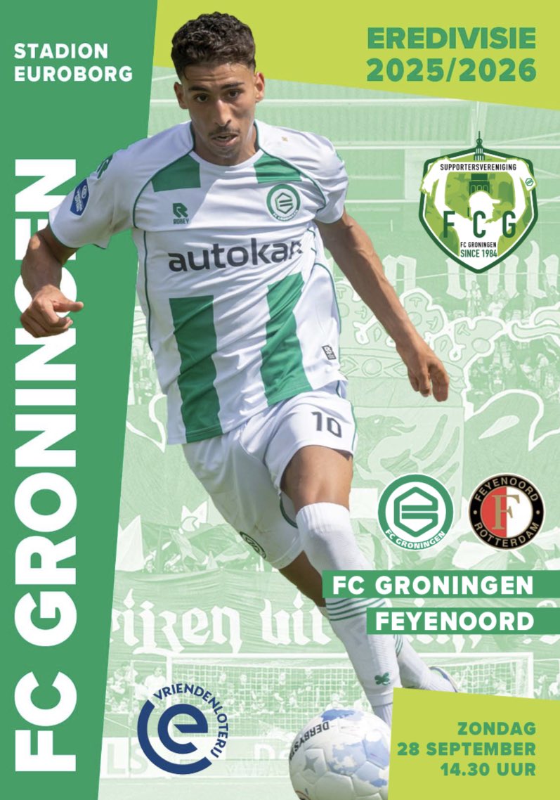 🗞️ | 𝙿𝚛𝚘𝚐𝚛𝚊𝚖𝚖𝚊𝚋𝚘𝚎𝚔𝚓𝚎 𝙵𝙲 𝙶𝚛𝚘𝚗𝚒𝚗𝚐𝚎𝚗 - 𝙵𝚎𝚢𝚎𝚗𝚘𝚘𝚛𝚍

FC Groningen zit in een fase waarin alles nét goed valt. Weet de ploeg van Dick Lukkien ook koploper Feyenoord te pijnigen? Alles over #GROFEY in dit programmaboekje

▶️ svfcgroningen.nl/programma/
