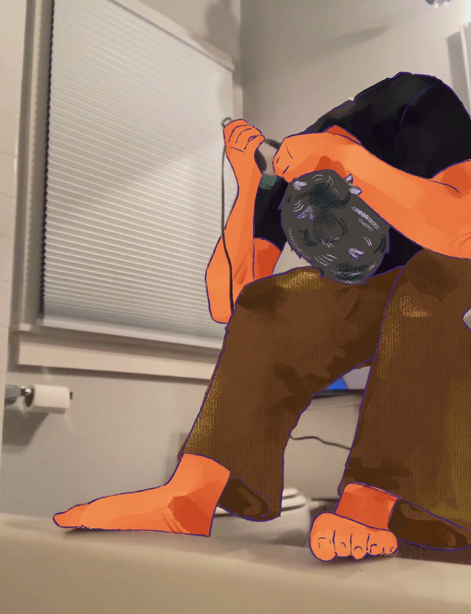 more doodles (ft toasts oc) (last one is a drawing over a picture of me shaving my head)