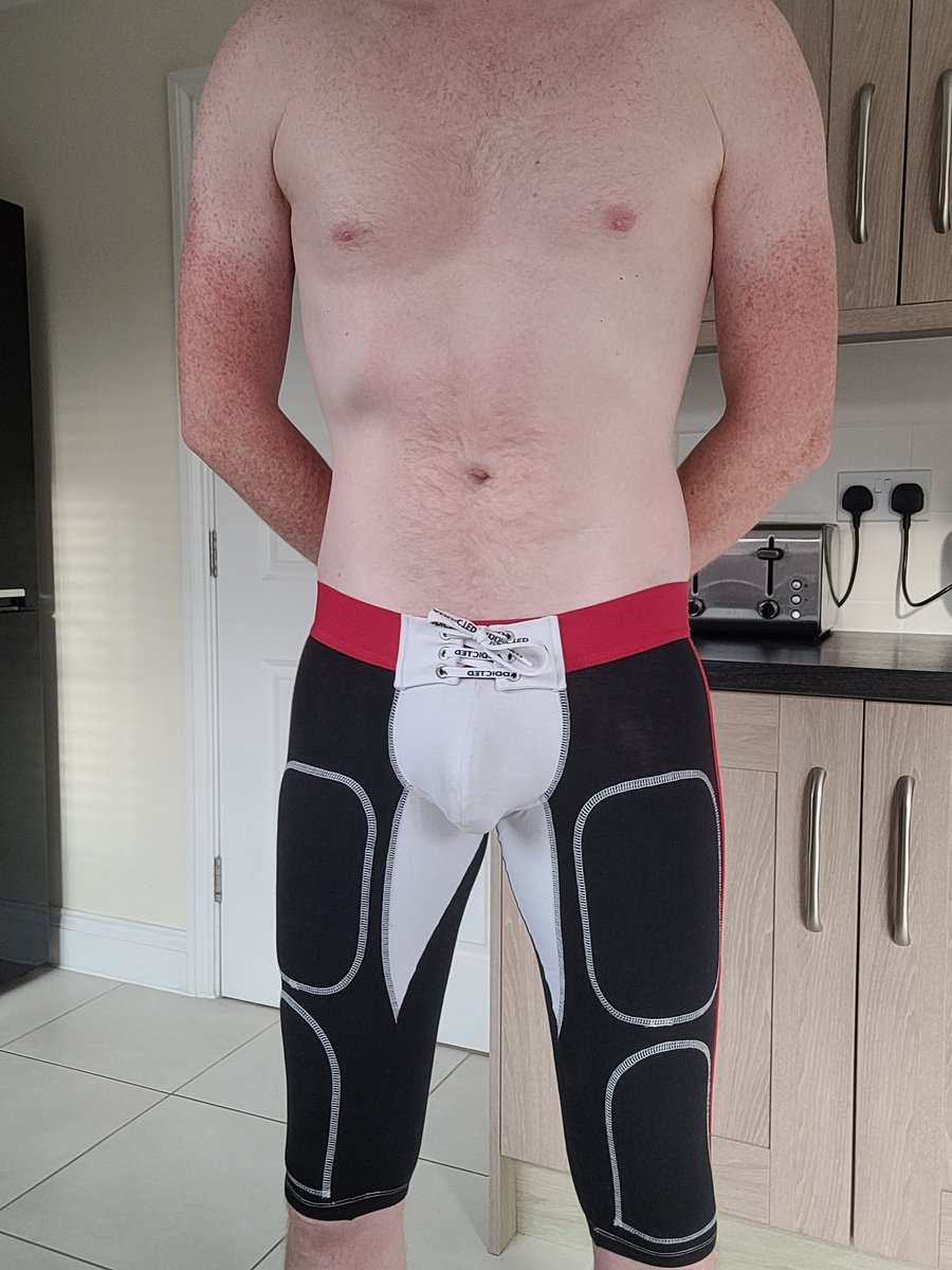 Addicted American football style underwear. Prefer the jock version, but these are fun 😉