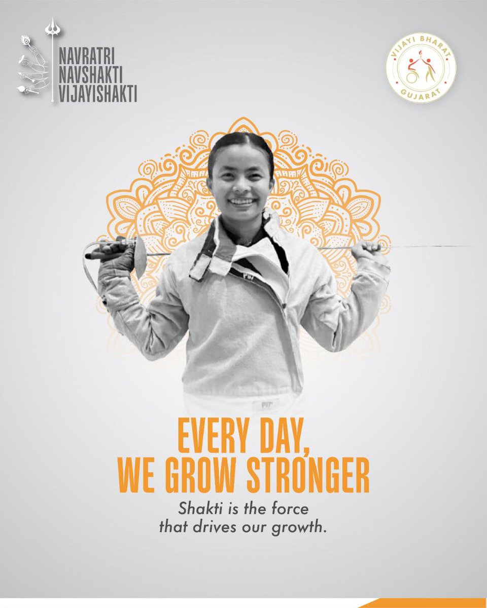 VijayiBharat_SA's tweet photo. Day 7 of #NavratriNavShaktiVijayiShakti ๐
Growth is the Shakti that turns challenges into lessons & effort into progress. ๐ฑ
At VBF, growth shapes raw talent into champions who carry Bharatโs pride forward. โจ
#VijayiBharat #FutureChampions #PowerOfGrowth #VisionOlympics https://t.co/rd6zqO4mnN