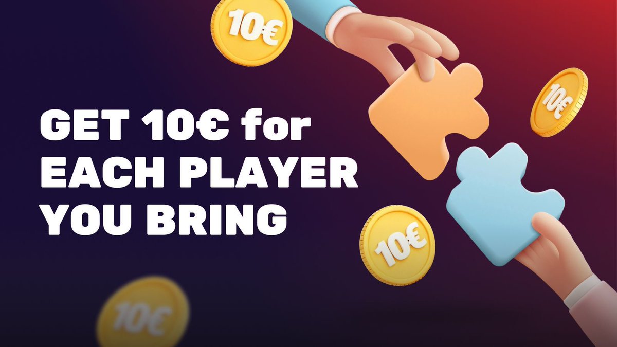 Want to make easy money while playing your favorite games? For every friend you bring to Chipstars, you earn €10.

If you want to join Chipstars Referral Program - write REF in the comment and we will contact you with more info.