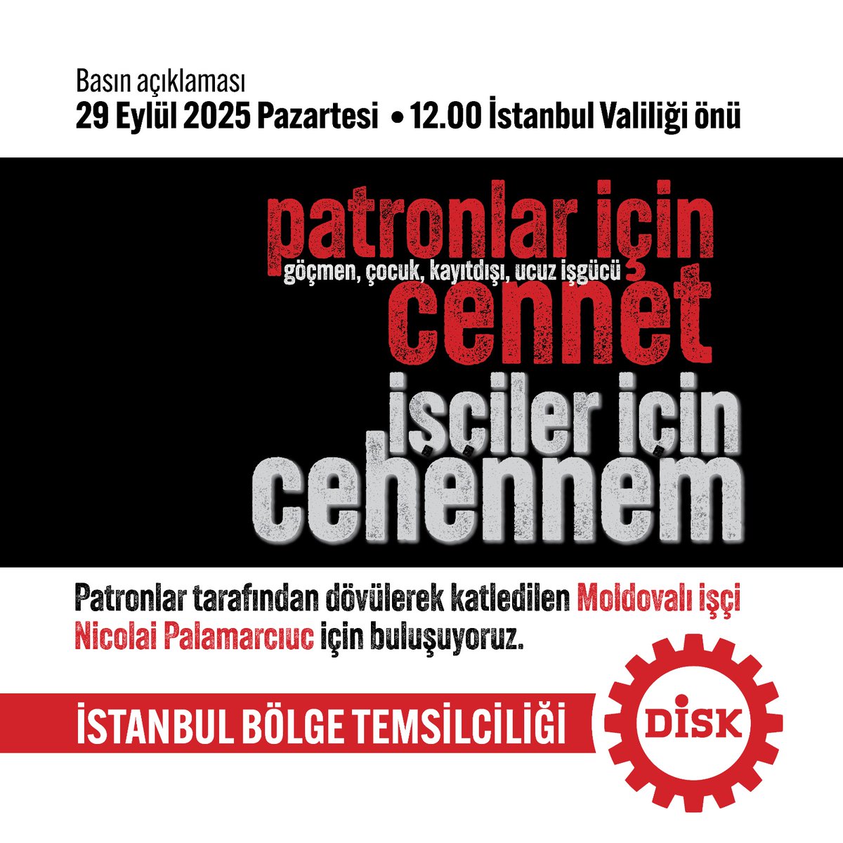 Ömrünü verse de hiçbirşeye sahip olmayan emekçileri en vahşi şekilde çalıştırmak, en basit önlemleri bile almayarak iş cinayetlerine kurban etmek yetmiyormuş gibi İŞKENCE İLE DÖVEREK ÖLDÜRMEYİ, ÖLMÜŞLERİN CESEDİNİN YOK EDİLMESİ İÇİN YAKILMASI DA DAHİL tüm vahşetleri gördük.
Tüm