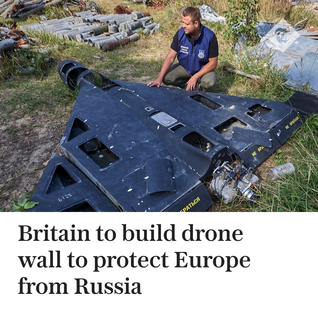 Telegraph's tweet photo. 🔴 UK will mass-produce unmanned aircraft to tackle incursion threat, says Defence Secretary

Read more ⬇️
https://t.co/aDLjr1ccgR https://t.co/LL6HoeOyjZ