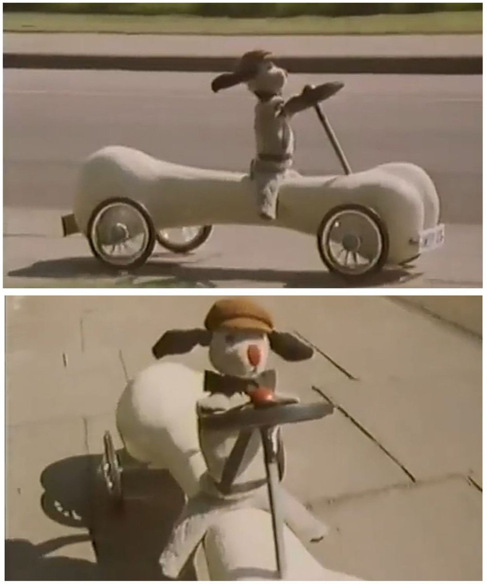 Classicbritcom's tweet photo. Sweep on his bone car 😂 https://t.co/IFTOGBckqL