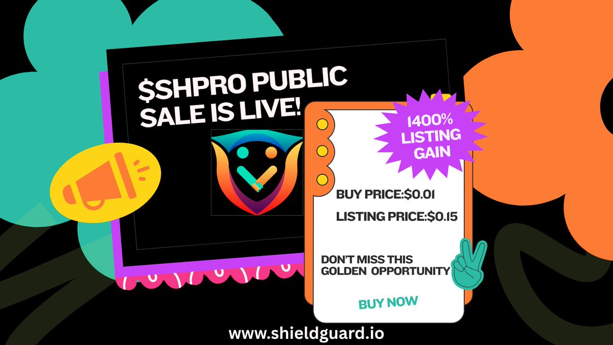 Shieldguardio's tweet image. 🚀 $SHPRO Presale is ON!
🎯 Mission
ShieldGuard Protocol is built to combat crypto scams through its powerful ecosystem.
Our ecosystem provides:
🌐 Multilingual crypto education
🛡️ Threat detection tools & security guidelines
🚀 Next-gen blockchain projects from our incubator…
