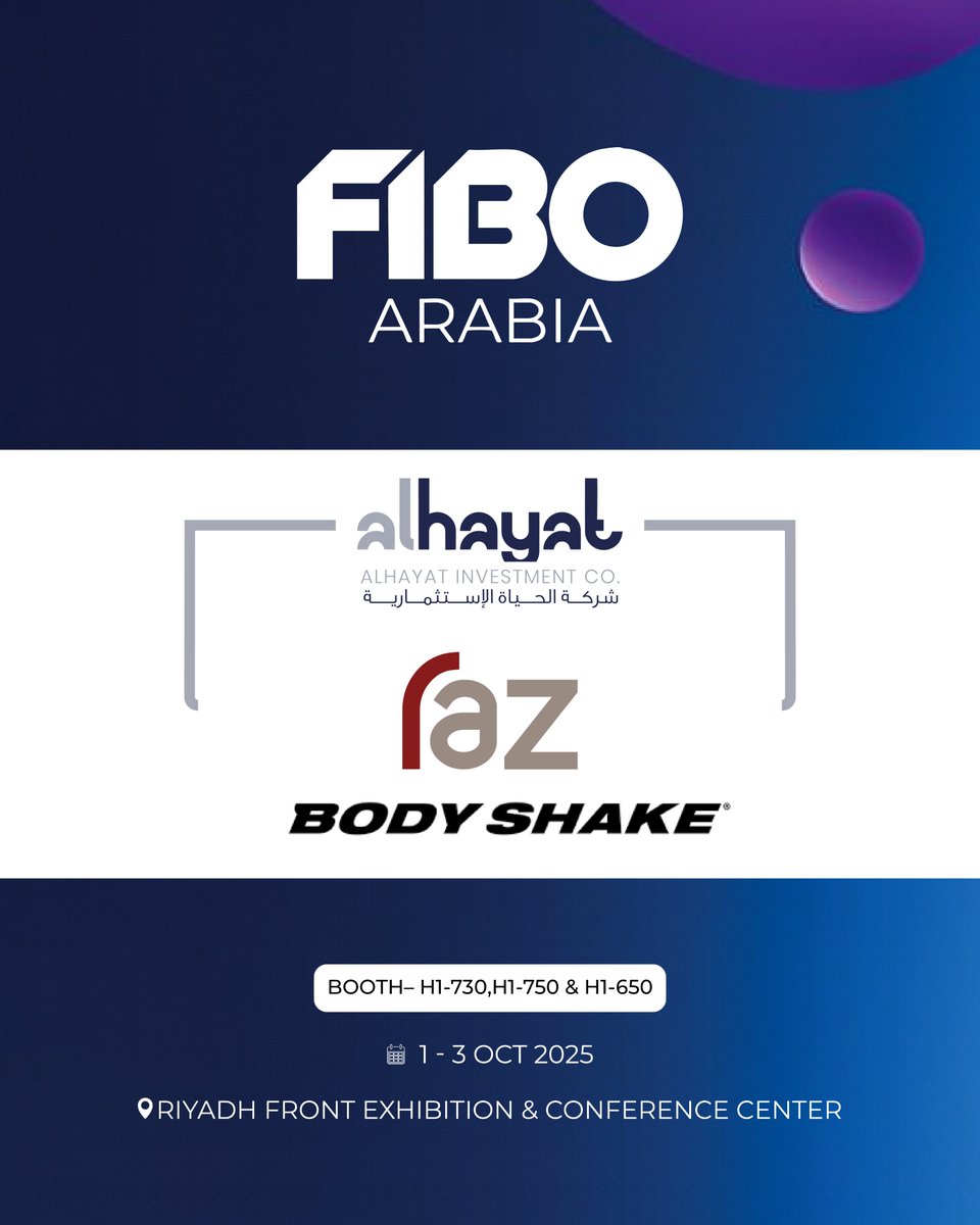 تفخر شركة RAZ بتمثيل Body Shake، العلامة التجارية العالمية المتخصصة في مكملات التغذية الرياضية عالية الجودة.
نقدم حلولًا متكاملة لتعزيز الأداء والصحة الرياضية..
📅 1 - 3 أكتوبر 2025
📍 واجهة الرياض – السعودية
📌 زورونا في البوث: H1-730 / H1-750 / H1-650
#راز #BodyShak #FIBOArabia