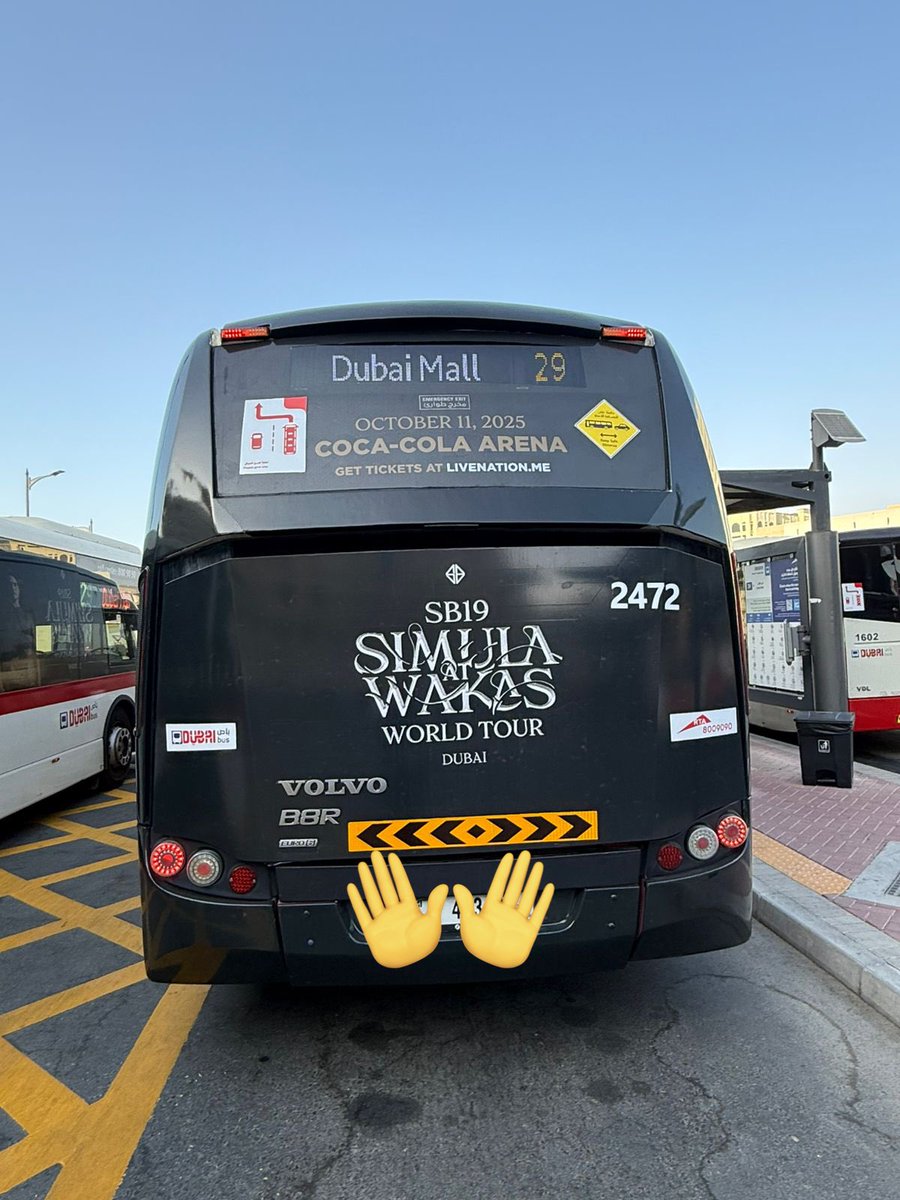 UAEATIN's tweet photo. #SaW BUS AD Projectβ¦
πΈ proof shot
#SB19SaWWorldTourUAE. ππ«
π
Sep 28 β Oct 11, 2025 | π Route 29, Dubai
@SB19Official #SB19 #SimulaAtWakas
#UGGxSB19 #UrbanGridGroup #UGTS #UAEATIN #ElementInMotion_Land https://t.co/g8MkaWnuTE