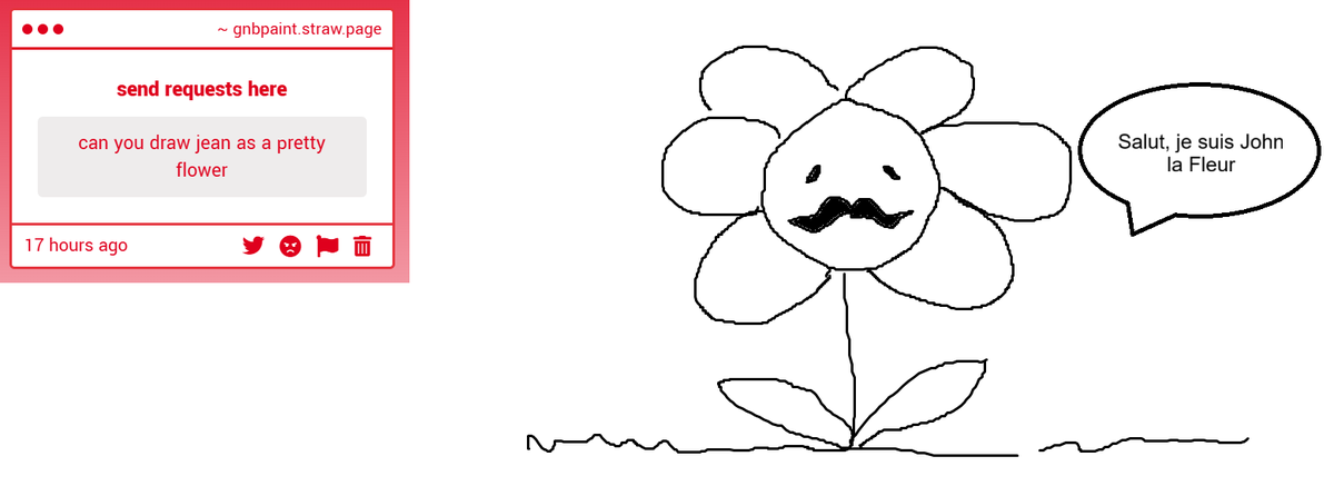 Request 45 - "can you draw jean as a pretty flower"