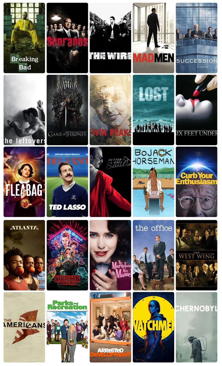 أفضل 5 مسلسلات بالنسبه لكم من هذي القائمه؟