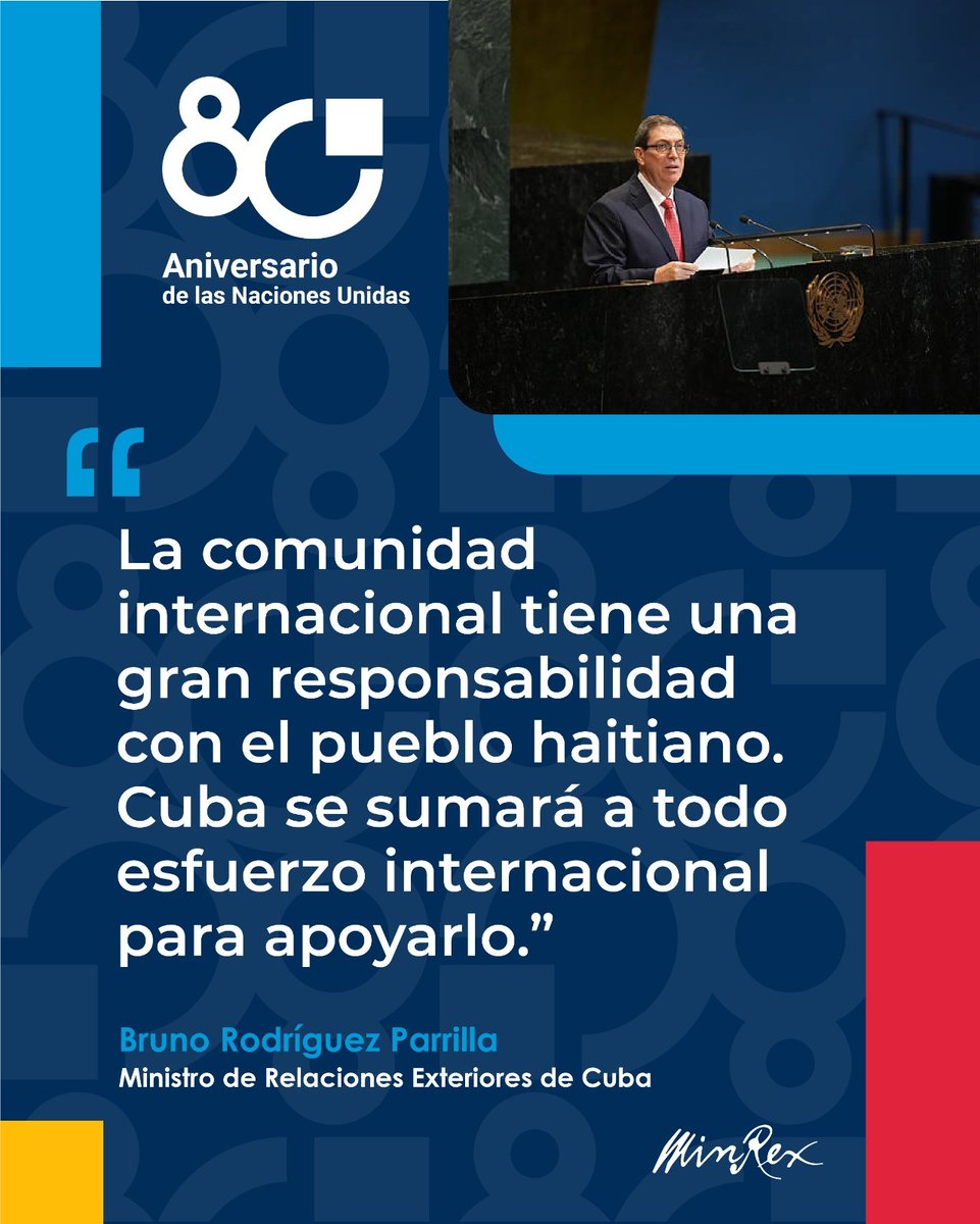 #Cuba Se alzó la voz en la Asamblea General de la ONU, otra vez se denuncia el criminal bloqueo impuesto por el gobierno de EUA #PorCubaJuntosCreamos #22CongresoCTC <a href="/DrRobertoMOjeda/">Dr. Roberto Morales Ojeda</a> <a href="/PresidenciaCuba/">Presidencia Cuba 🇨🇺</a> <a href="/Colina_CTCuba/">Miguel Colina</a>