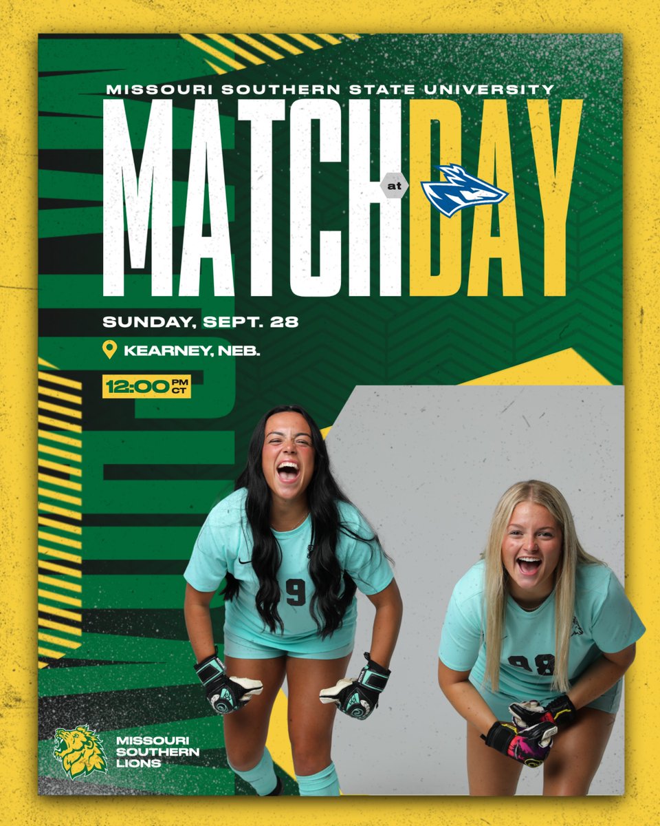 GAME DAY vs. University of Nebraska-Kearney

⏰ – 12:00 PM
📍 – University of Nebraska-Kearney | Kearney, Ne.
🖥️ – mssulions.com/coverage