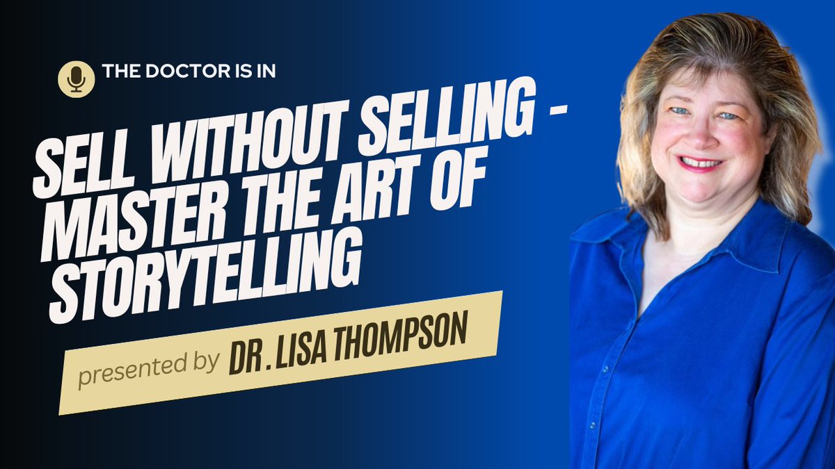 DrLisaThompson's tweet photo. Tired of feeling ‘salesy’?
Learn how to sell with stories! In my latest video, I share a 4-step formula to connect authentically with your audience.
Watch now: https://t.co/5RR91SOPC2
#StorySelling #AuthenticMarketing https://t.co/hu1Wbvrdgb