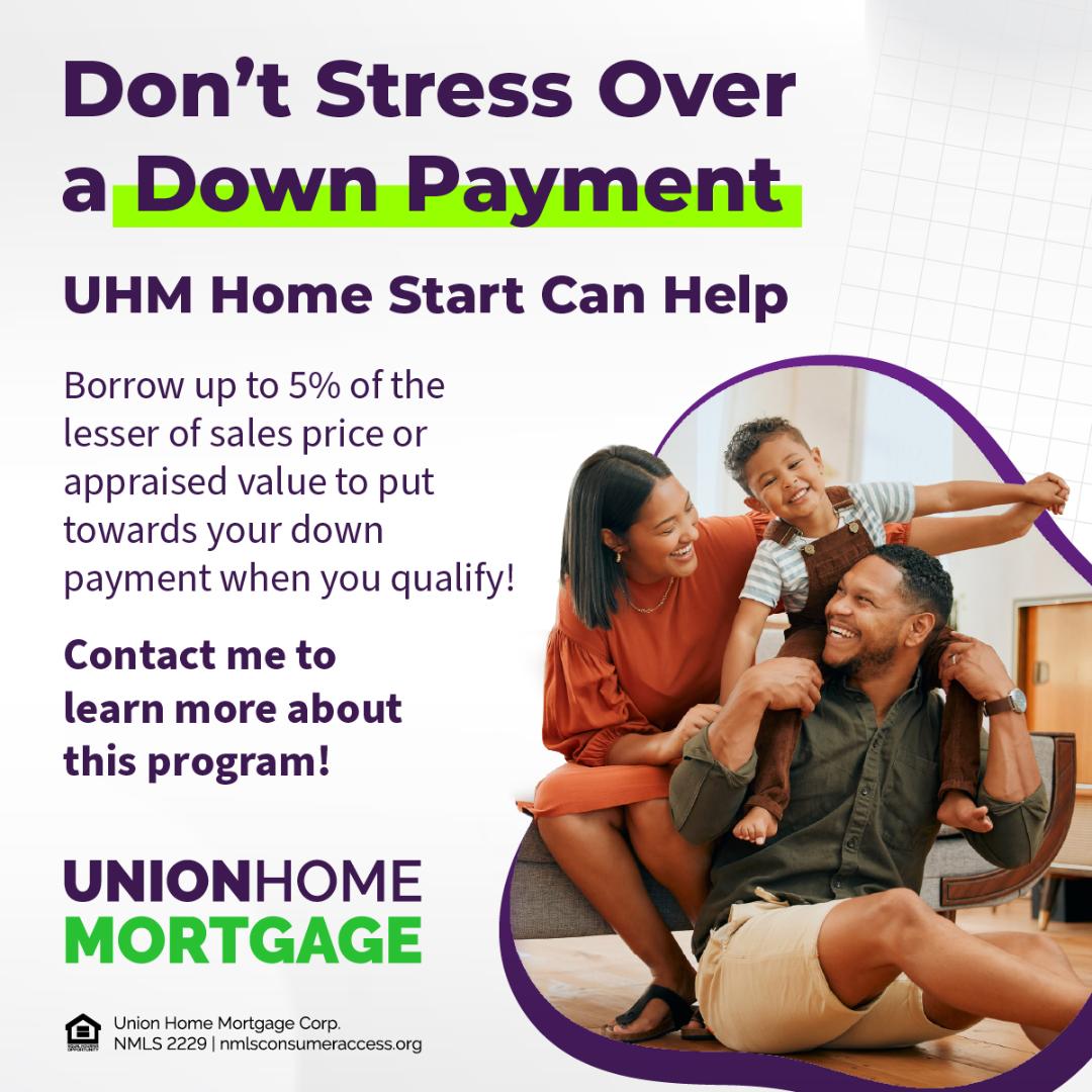 joejoebanker's tweet photo. With UHM Home Start, qualifying homebuyers can borrow up to 5% of the lesser of the sales price or appraised value to put towards their down payment. Reach out and find out how much you could save! https://t.co/iC5THPfilo