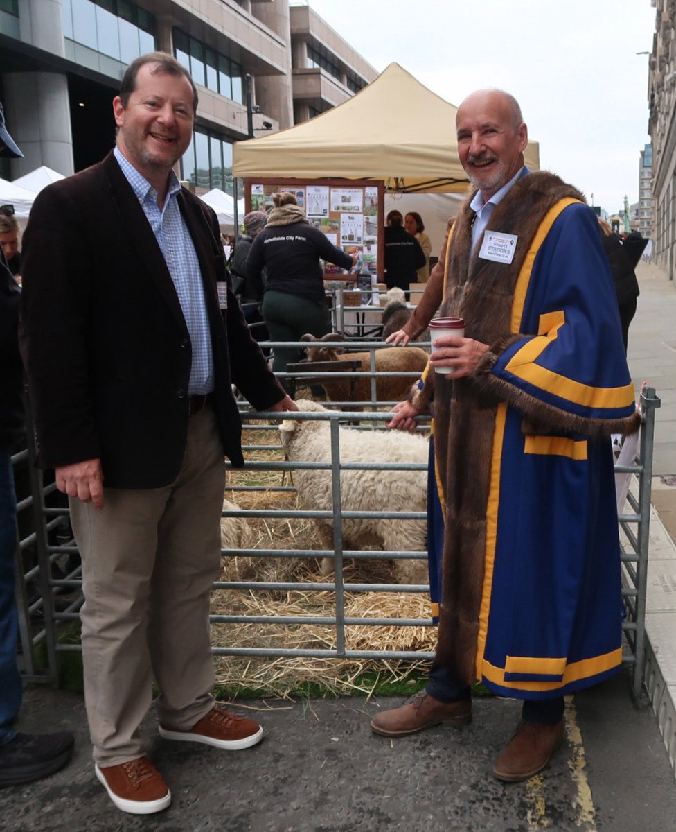 adam_cannon's tweet photo. What a morning! 🐑 Exercised my right as a Freeman of the City of London, driving sheep over Southwark Bridge! Such an incredible tradition, organised by my amazing friend and Master of @stationerscomms . Feeling so proud! #CityOfLondon #SheepDrive #Freeman #StationersCompany https://t.co/MINtGLOuKa