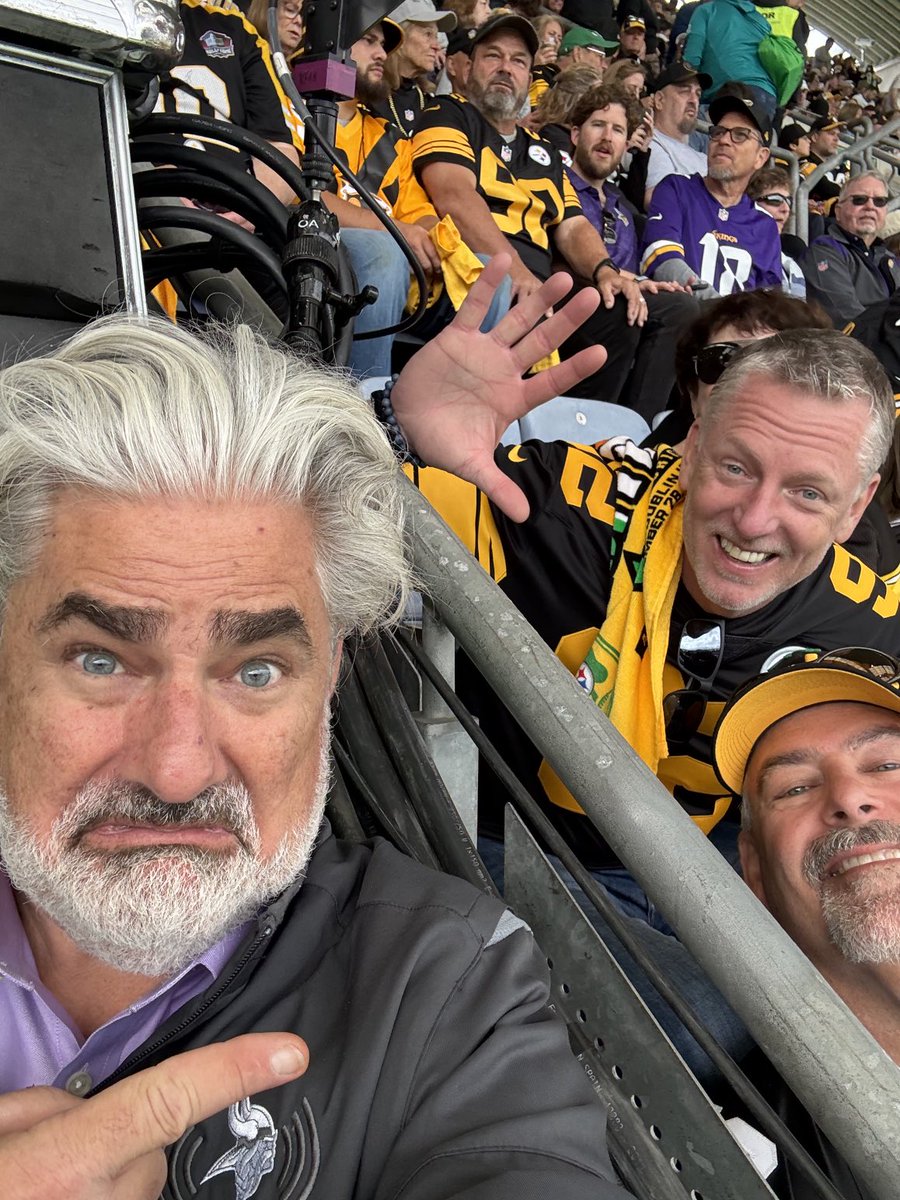 Well, this ought to get interesting when your announcer gets loud with some ⁦<a href="/Vikings/">Minnesota Vikings</a>⁩ love. I mean, we’re embedded in a sea of black and gold. Pray.