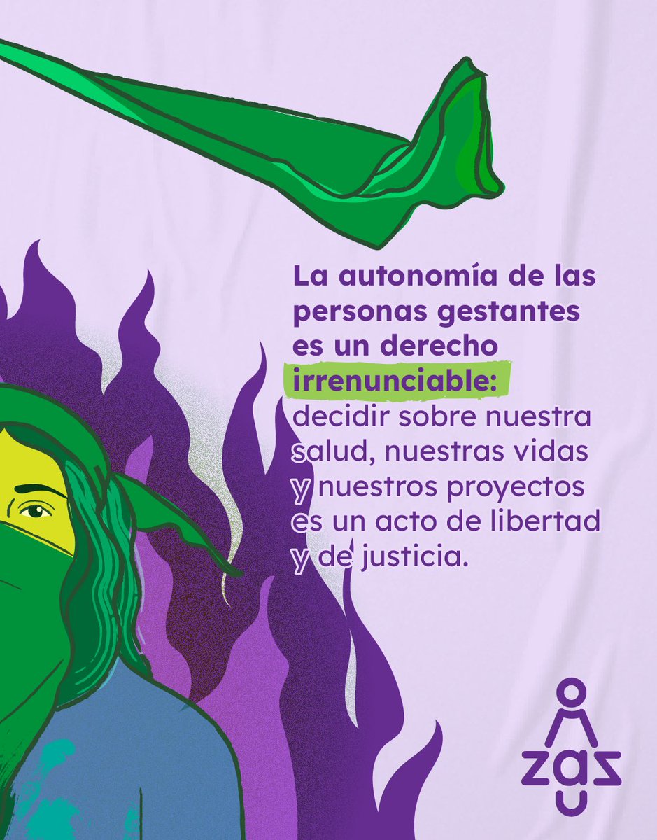 💚💜El #28S nos recuerda que el derecho a decidir sobre nuestro propio cuerpo es esencial para la justicia social. Defenderlo es garantizar que cada persona pueda vivir libremente su proyecto de vida, sin imposiciones ni violencias. ✊
#EnterezasEnResistencia