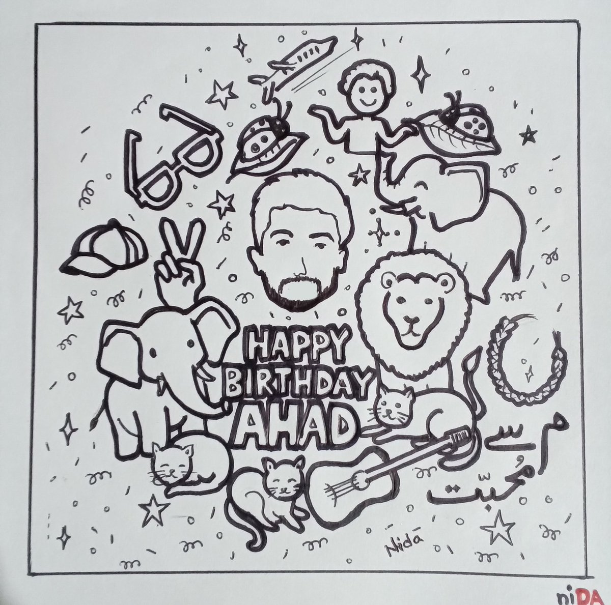Rani20Nida's tweet photo. Only few hours left #AhadRazaMir
I hope you like this doodle of yours ✌🏼
@ahadrazamir https://t.co/avvfxpfaTJ