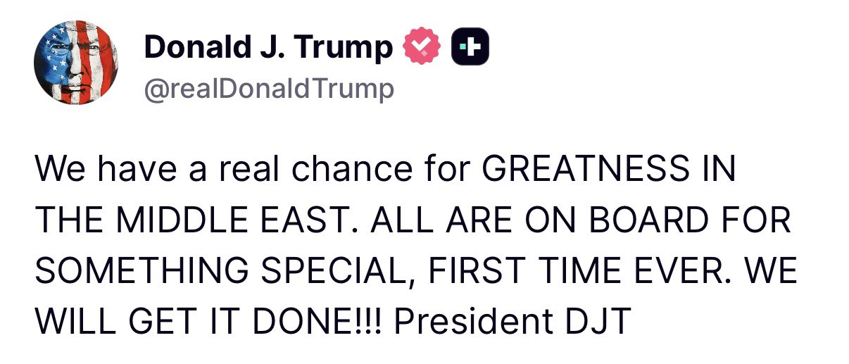 منشور ترامب على منصة تروث سوشيال