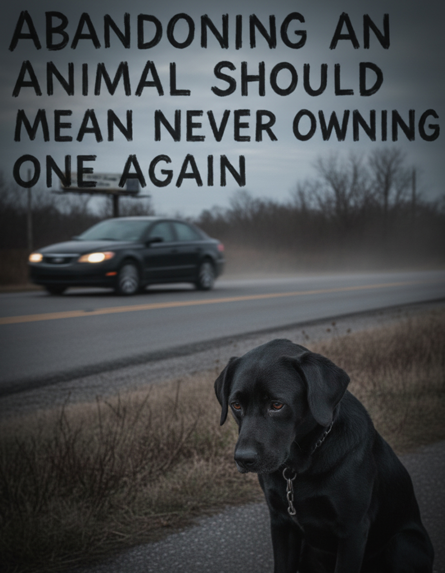 If you abandoned an animal, you should NEVER be able to own one EVER again.