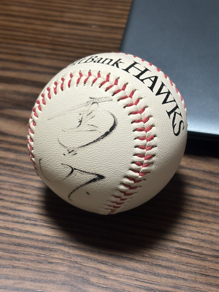中村晃 サイン入りボブルヘッドとボールセット ホークス 中村晃 通算1500試合出場記念 サインボール
