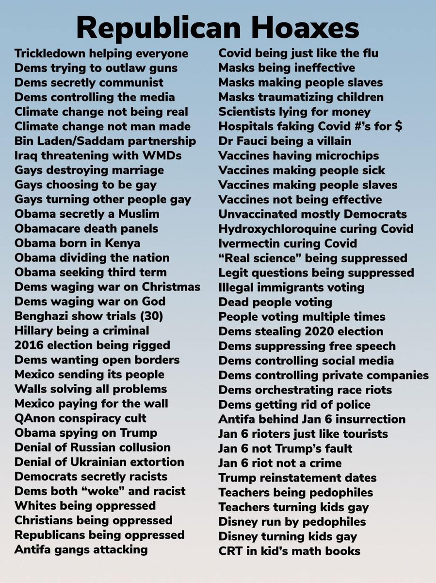 It’s time to play….pick your favorite HOAX.