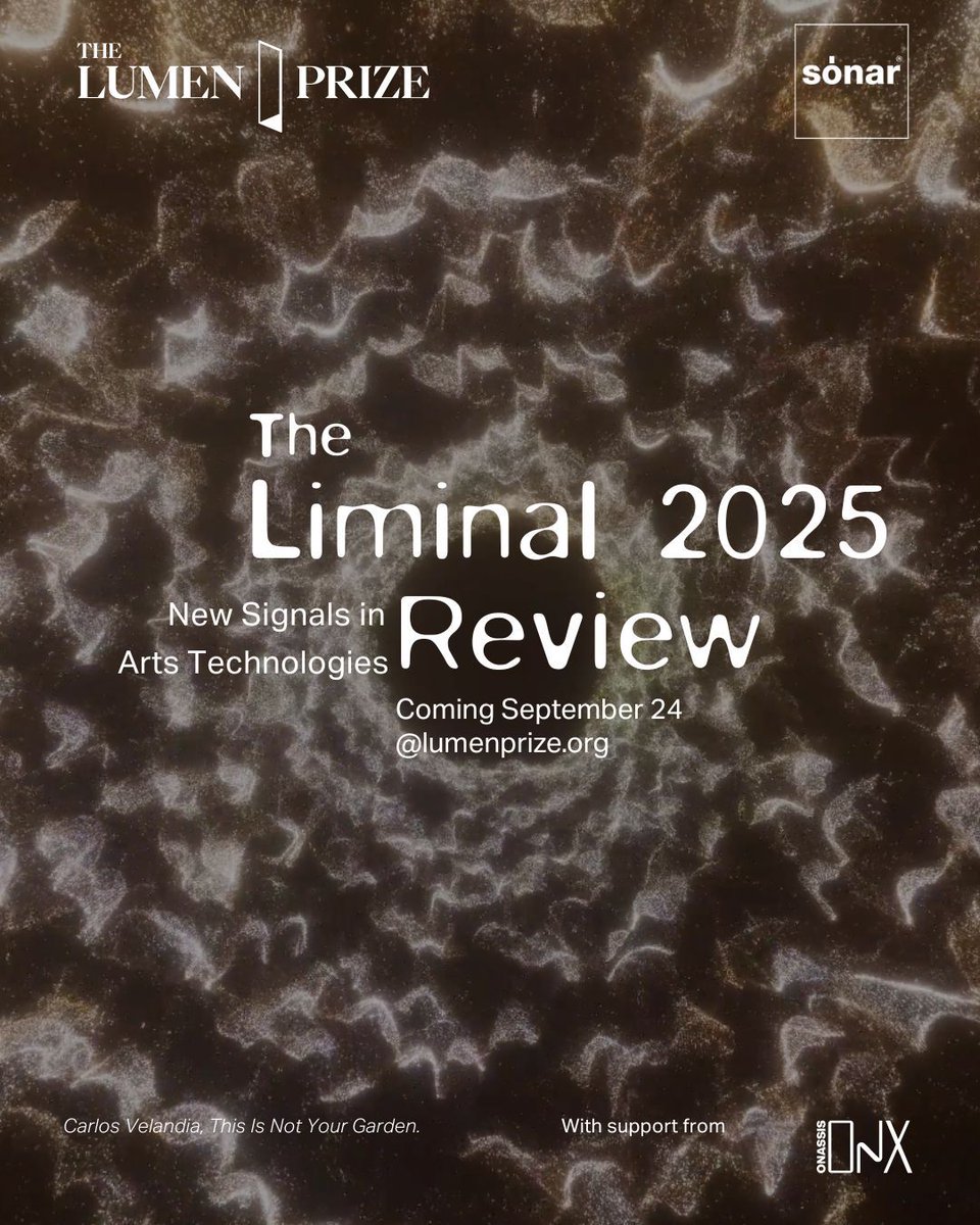 lumenprize's tweet image. A new read on contemporary art and how artists are building in real time. The Liminal Review is for decision makers who want clarity on the latest trends in arts technologies.

Download the Report: lumenprize.org/the-liminal-re…

#lumenprize #lumenprize2025 #lumen #lumenartist