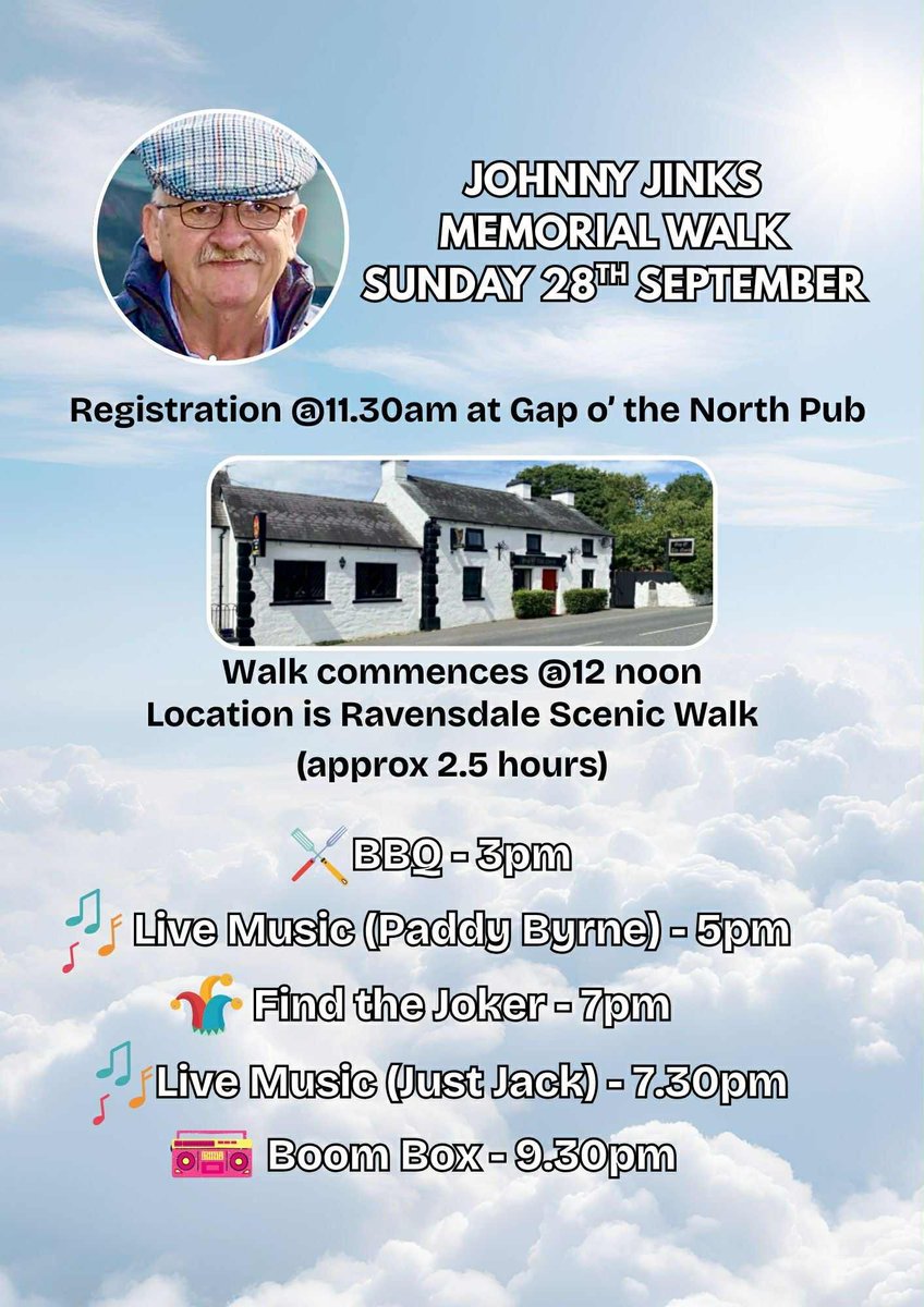 ☀️We told you the weather would be perfect…

✔️ Registration from 11:30 am

🚗 Please note NO parking at the Gap o’ the North today, please use the Church car park just below the pub on the village side.