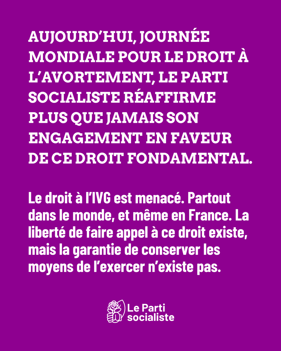 🟣 Bientôt 2 ans que le droit à l’IVG est inscrit dans la constitution de notre pays et pourtant, ce droit reste menacé, même en France.

On veut des lois oui, mais on veut surtout des moyens !