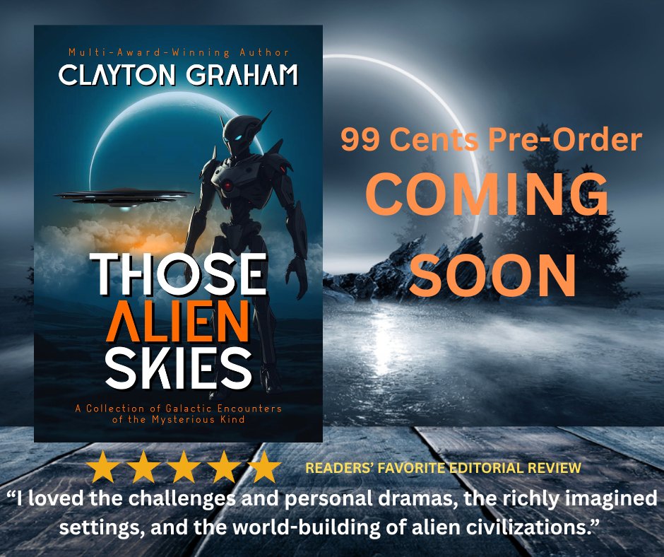The universe still has secrets waiting to be found… 
✅ Those Alien Skies is your next #scifi escape. 
✅ For fans of Clarke, Asimov, and The Expanse. 
#preorder for #99cents 
mybook.to/thosealiensk... 
#ScienceFiction #SpaceOpera #mustread #readers #bookworms #TBR #ian1 #IARTG