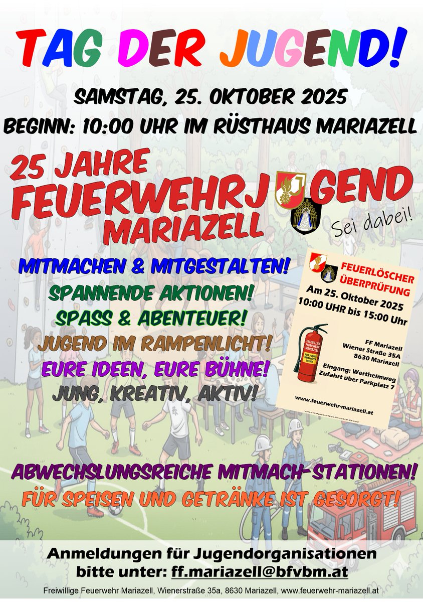 WIR SUCHEN NOCH JUGENDORGANISATIONEN DIE MITMACHEN!!
TAG DER JUGEND FÜR ALLE JUGENDORGANISATIONEN