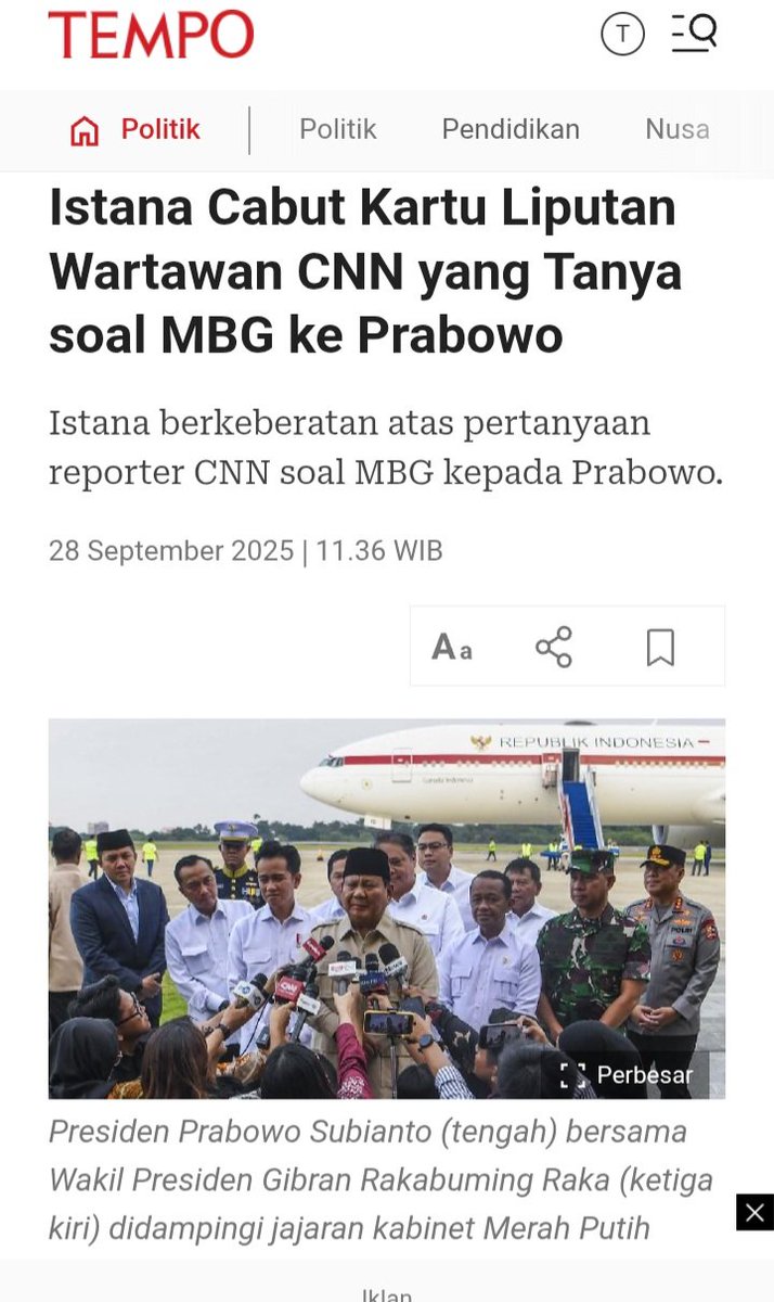 Presiden <a href="/prabowo/">Prabowo Subianto</a> , ini Biro Pers, Media, dan Informasi Sekretariat Presiden yg over acting atau ini perintah utk membatasi informasi?