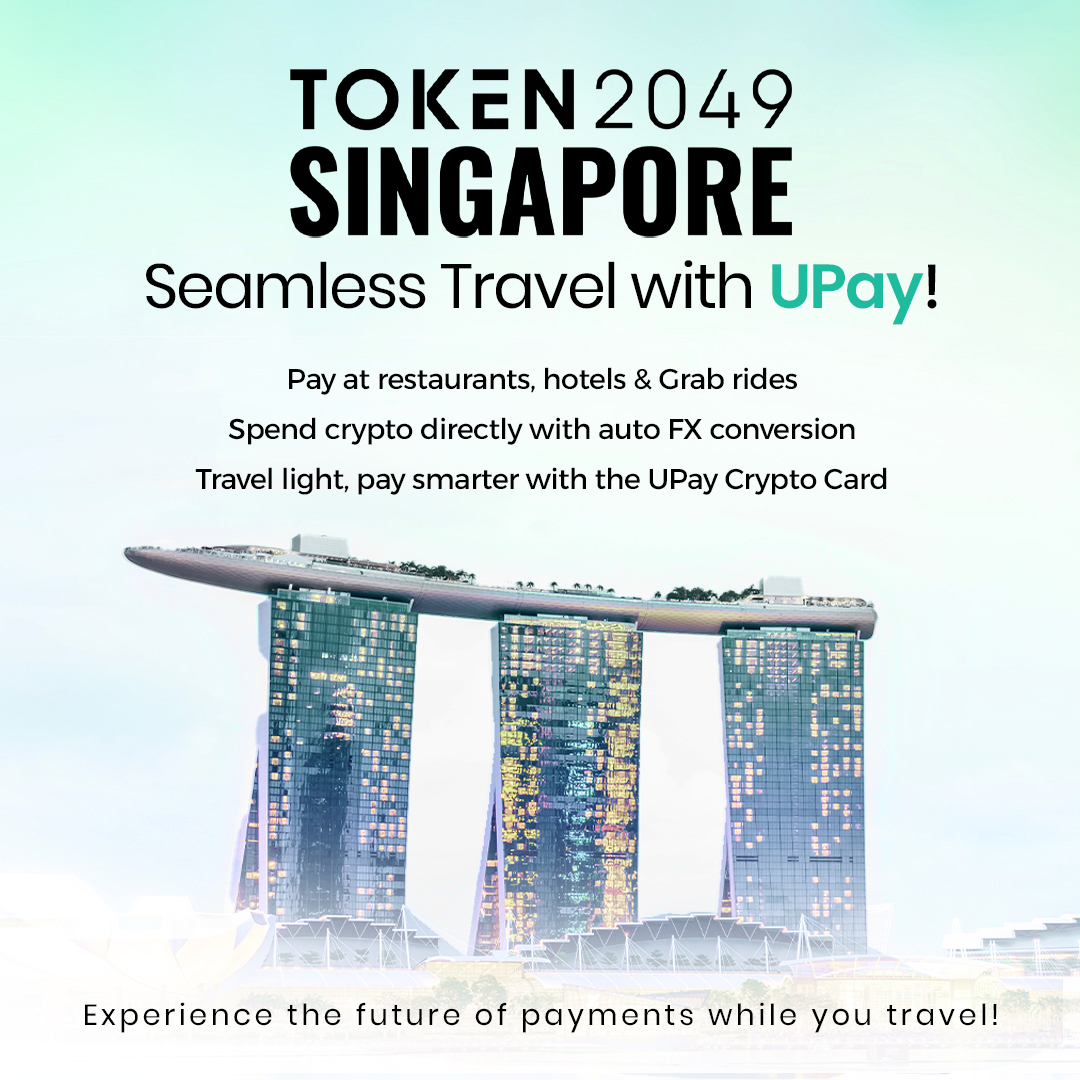 🌏Heading to #TOKEN2049 Singapore 2025?
Travel light, pay smarter with the UPay Crypto Card💳✨
✅ Spend crypto with auto FX conversion
✅ Pay at hotels, restaurants &amp; Grab rides
Experience seamless travel with UPay 🚀
#UPay #Crypto #Payments #Fintech #Blockchain #Singapore