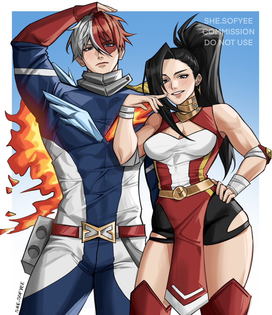 Todoroki + Yaomomo [COMMISSION DO NOT USE]