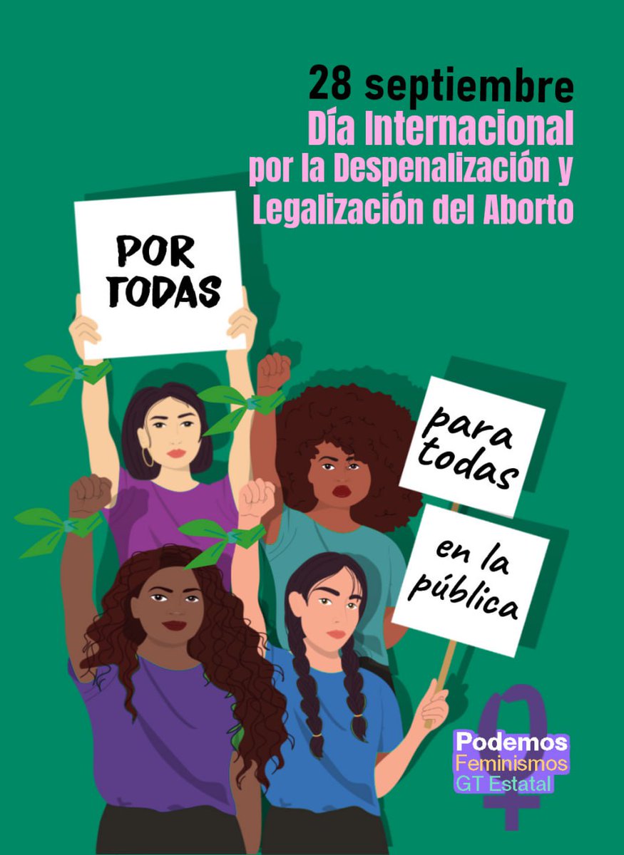 💜 28S – Día de Acción Global por el Aborto Legal y Seguro 💜💚
🗓️ Hoy volvemos a las calles porque el derecho a decidir sobre nuestros cuerpos sigue siendo una carrera de obstáculos en España 
🔗 lc.cx/lZM_3C    
#28S #AbortoLibre #NosotrasDecidimos 💚💜