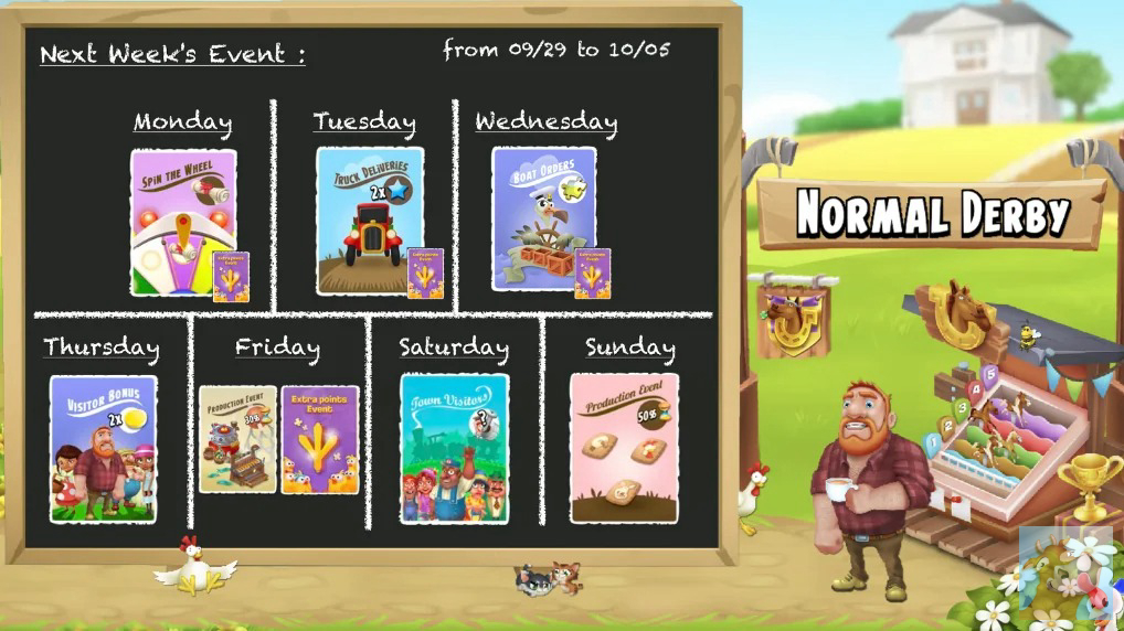 basehayday's tweet image. Hay! Selasa besok ada event dorong truk bonus exp. Kamis ada double koin visitor. 🤤