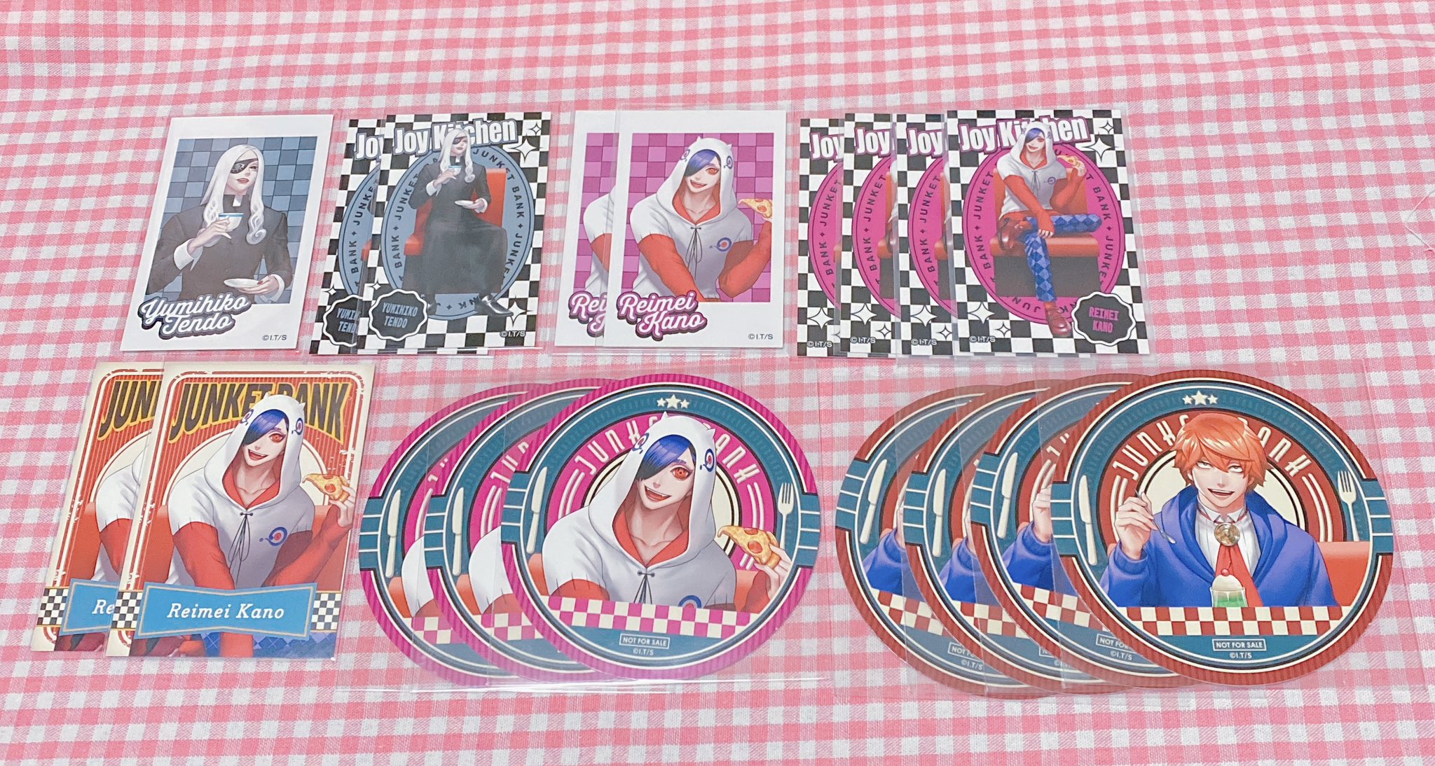 ジャンケットバンク　キャラウムカフェ　ミニフォトカード　叶黎明 ジャンケットバンク クロスストア カフェコラボ イラストカード