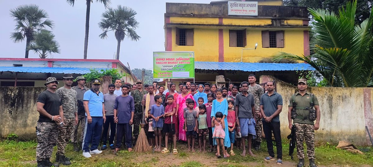 Crpf218's tweet photo. Swachhata Hi Seva-2025 (SHS) of 218 BN CRPF https://t.co/Q7kGsrBpXN