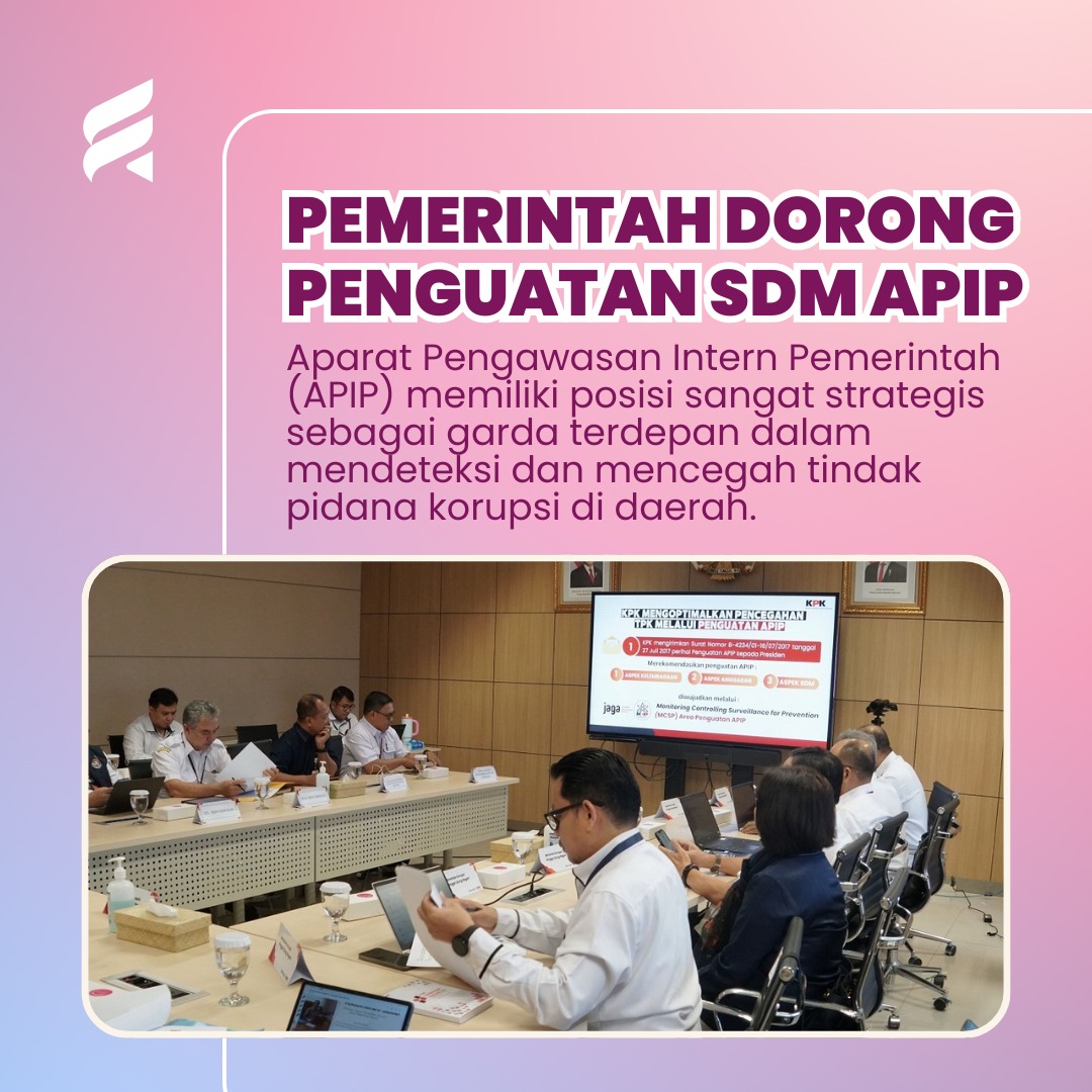 PolitikLingkar's tweet image. Pemerintah dorong penguatan SDM Aparat Pengawasan Intern Pemerintah (APIP) sebab APIP memiliki posisi sangat strategis sebagai garda terdepan dalam mendeteksi dan mencegah tindak pidana korupsi di daerah. 
#APIP
#AntiKorupsi