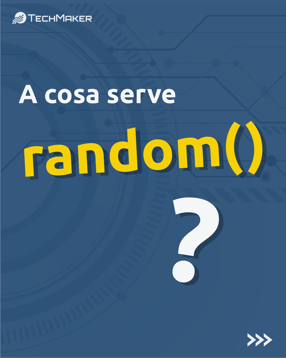 TechMakerIT's tweet image. A cosa serve la funzione random()?
🎯 La funzione random genera un numero pseudo casuale.
#TechMaker - Libera la tua #vogliaDiCostruire 
#arduino #elettronica #random #sketch #programmazione #codice