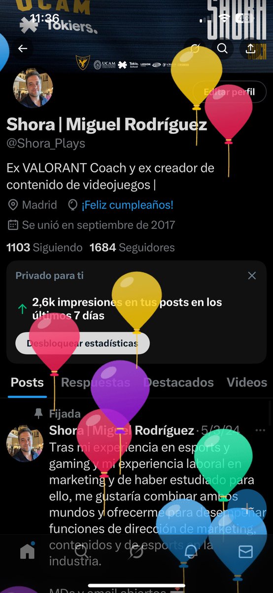 Pues globos en mi perfil.
Que viejuno queda decir eso
Lvl 32