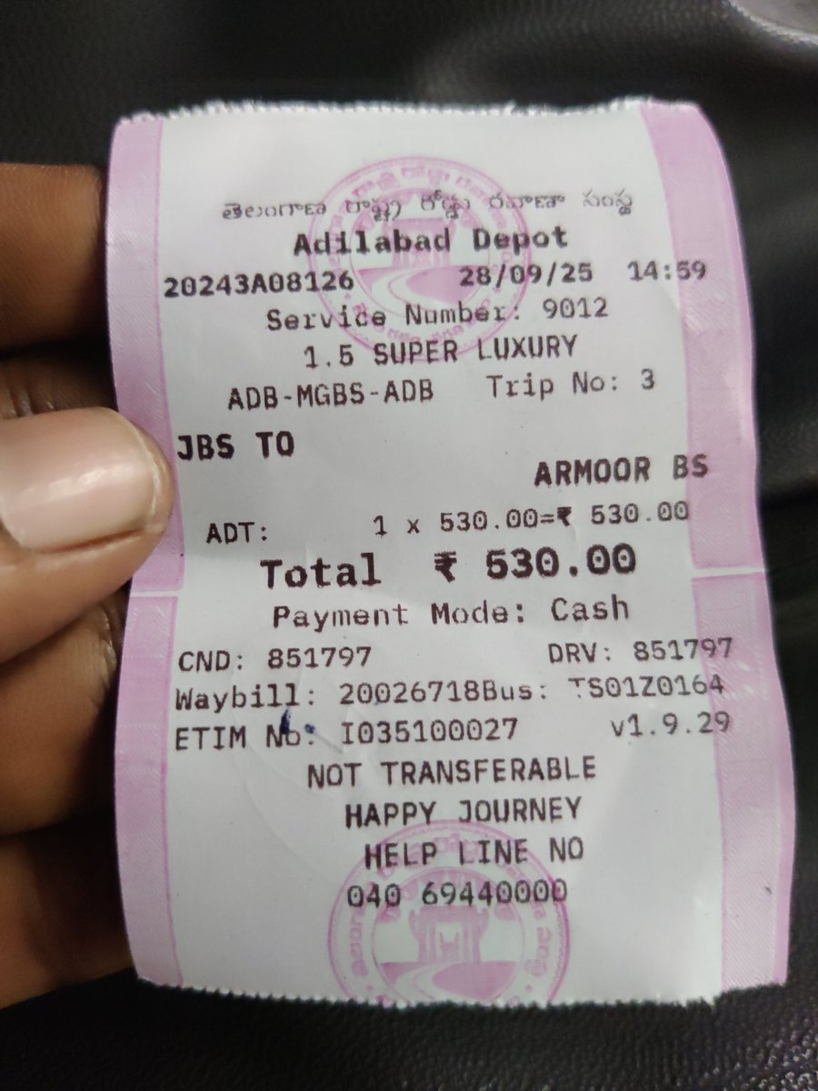 NameSaiprasad's tweet image. JBS to Armoor: ₹287 → ₹530 during Dussehra. Is this celebration or exploitation? #CommonManVoice #TSRTC
Festivals should bring joy, not double ticket fares. From ₹287 to ₹530—is this how govt supports people? #Dussehra #PublicBurden
@tsrtc @TGSRTCHQ