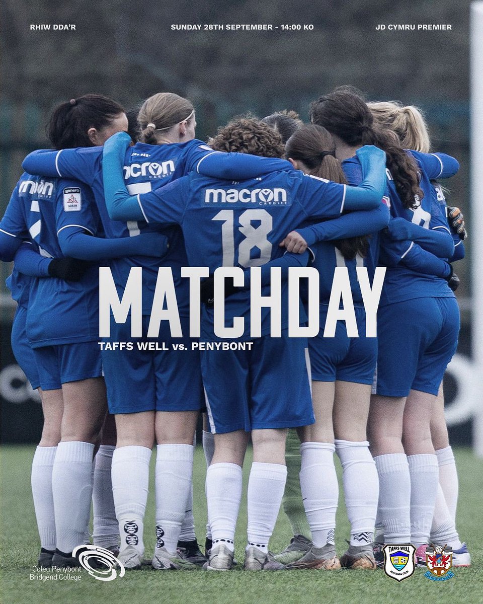 Matchday. 📍

🆚 Taffs Well (A)
🏟️ Rhiw Dda’r
🏆 Genero Adran South
⏱️ KO 14:00

#GeneroAdranSouth | #WeArePenybont