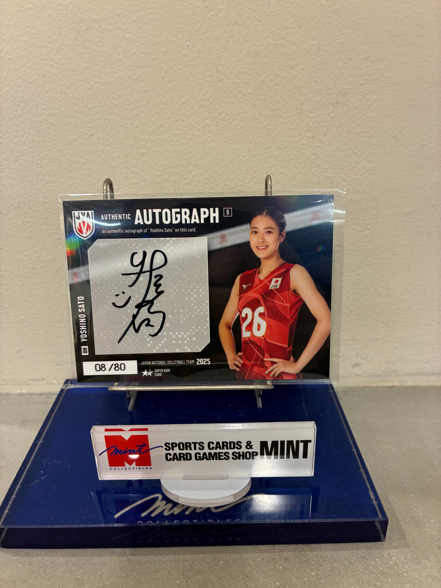 2025 女子バレーボール 日本代表 佐藤淑乃 直筆サインカード 女子