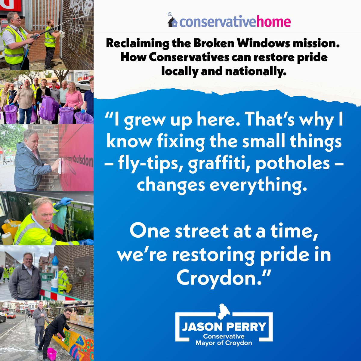 I grew up in Croydon - I know how meaningful it is when streets are respected and cared for. 

That’s why I’m leading a zero-tolerance “broken windows” mission: fixing fly-tipping, graffiti, potholes, one street at a time. 

Pride is restored by action, not words.

Read more